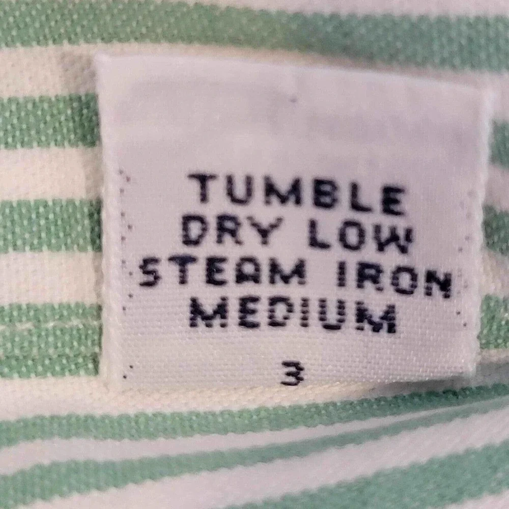 Polo Ralph Lauren Big Shirt Oxford Men's L Green Striped SS Button Down Cotton